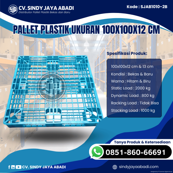 Pallet Plastik Baru & Bekas 100x100x12 [SJAB1010-2B]