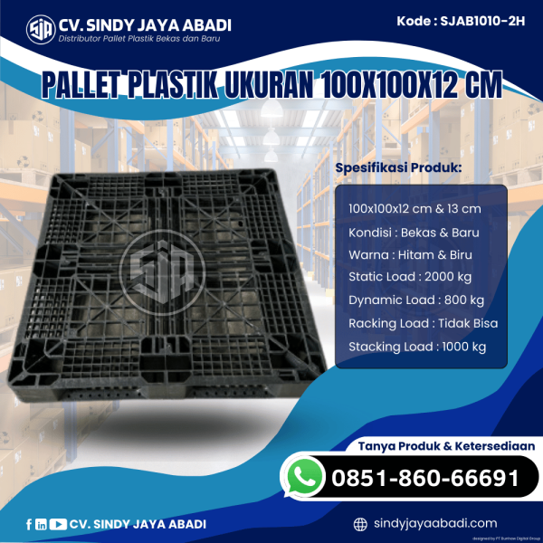 Pallet Plastik Baru & Bekas 100x100x12 [SJAB1010-2H]