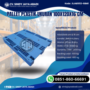 Pallet Plastik Baru & Bekas 100x120x16 [SJAB1012-6BM1]