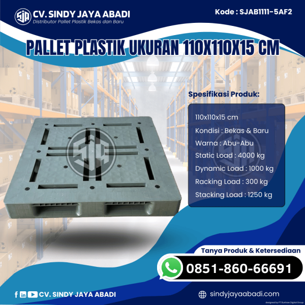 Pallet Plastik Baru & Bekas 110x110x15 [SJAB1111-5AF2]
