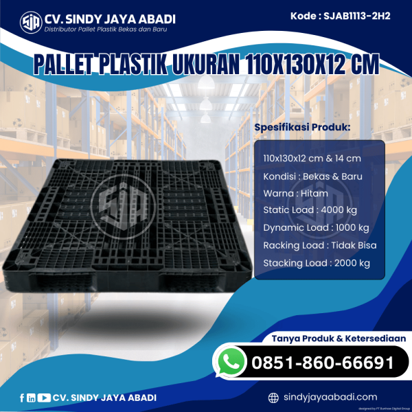 Pallet Plastik Baru & Bekas 110x130x12 [SJAB1113-2H2]