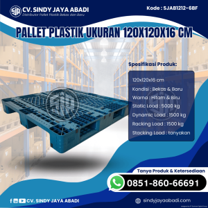 Pallet Plastik Baru & Bekas 120x120x16 [SJAB1212-6BF]