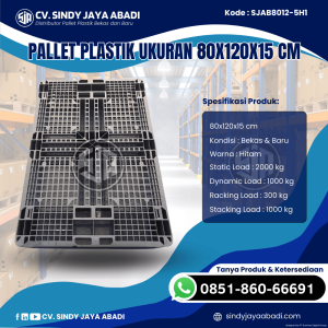 Pallet Plastik Baru & Bekas 80x120x15 [SJAB8012-5H1]