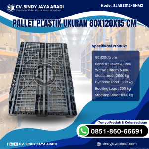 Pallet Plastik Baru & Bekas 80x120x15 [SJAB8012-5HM2]